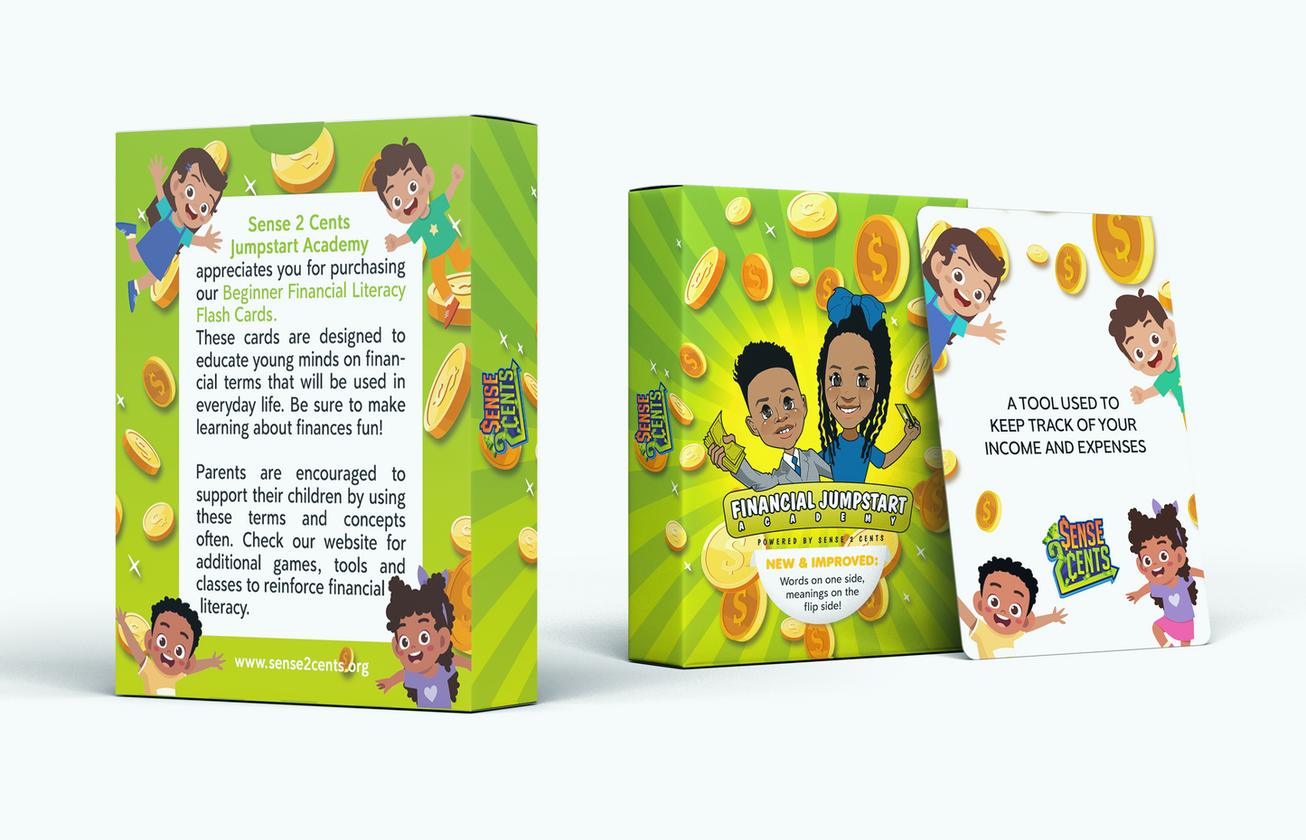 PRE-ORDER ship date 2/1. Financial Literacy Cards for Kids – Now with a Free Parent's E-Guide!